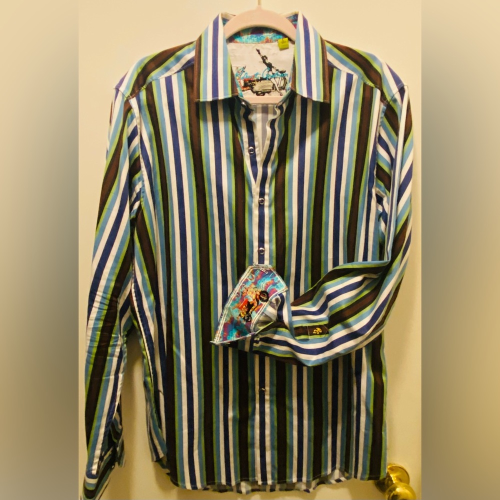 Robert Graham Size Large Button Down Multicolored… - image 1